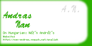 andras nan business card